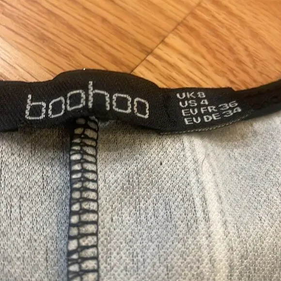 Boohoo Black and White Striped Shift Dress size 4 - Picture 5 of 8